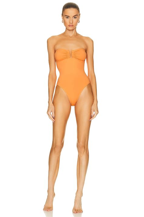 Eres Cassiopee Bustier One Piece Swimsuit In Limonade Fwrd