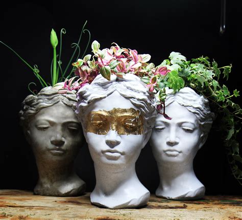 Goddess Head Planter Large Etsy