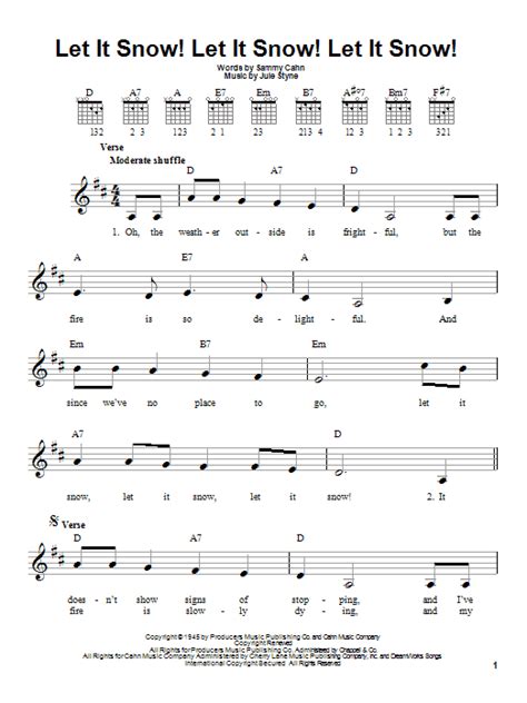 Let It Snow Let It Snow Let It Snow Sheet Music Direct