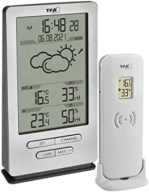 CSL Funk Wetterstation mit Farbdisplay inkl Außensensor DCF