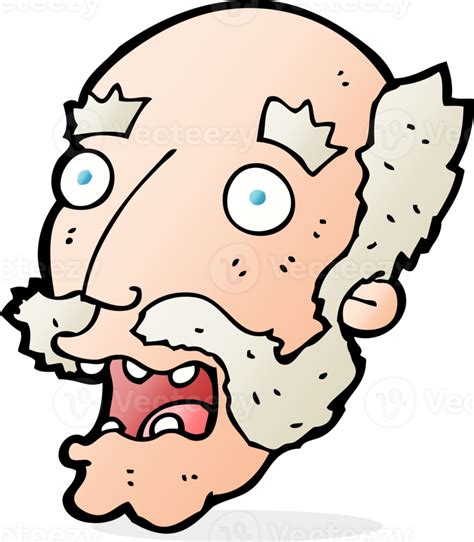 Cartoon Shocked Old Man 45145474 Png