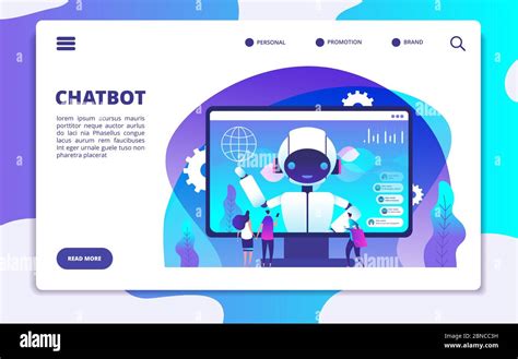 Chatbot Landing Page Ki Roboter Im Gespr Ch Mit Frau Und Mann