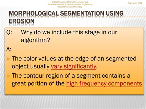 PPT - Improved Shape-adaptive image compression by morphological ... 