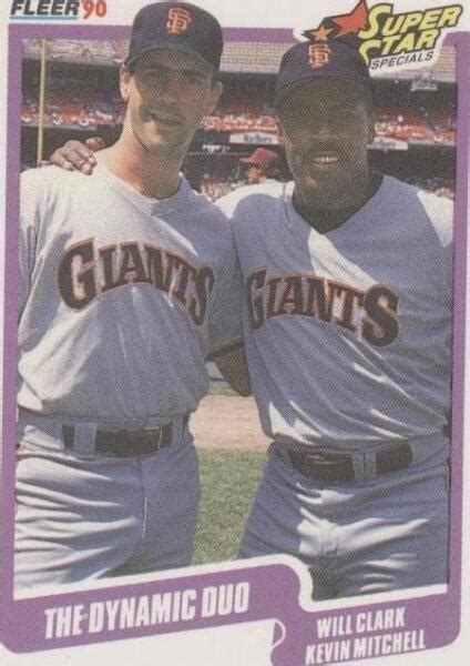 1990 Fleer Super Star Specials 637 Will Clark Kevin Mitchell For