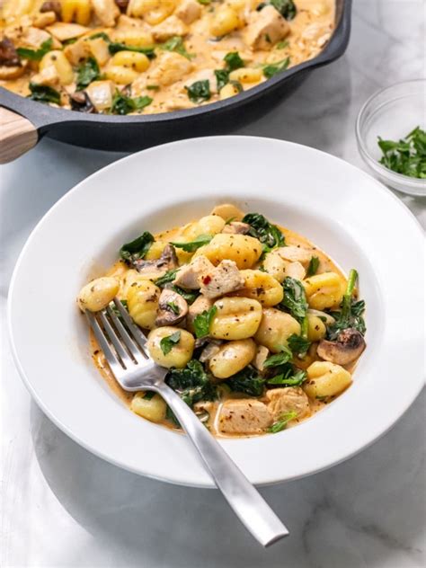 Healthy Chicken Gnocchi Skillet Low Calorie Skinny Fitalicious