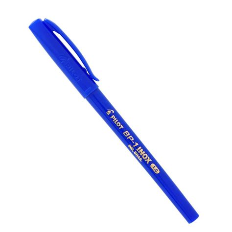 Caneta Esferográfica Pilot BP 1 Inox 1 0 mm Azul c 12 Un