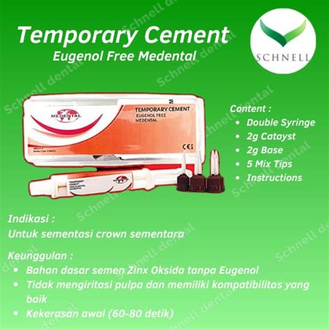 Jual Semen Sementara Crown Temporary Cement Eugenol Free Medental