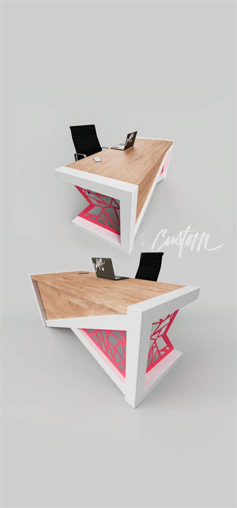 Custom Executive Desks | Office table design, Coffee table with storage ...