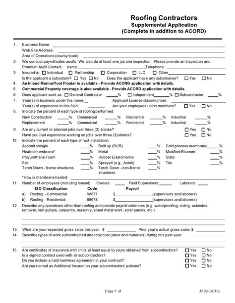 Free Residential Roofing Contract Template