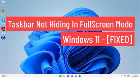 Taskbar Not Hiding In Fullscreen Mode In Windows Fixed Youtube