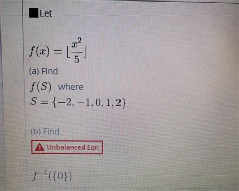 Solved Let 2 Fx A Find Fs Where S 2 1012 A