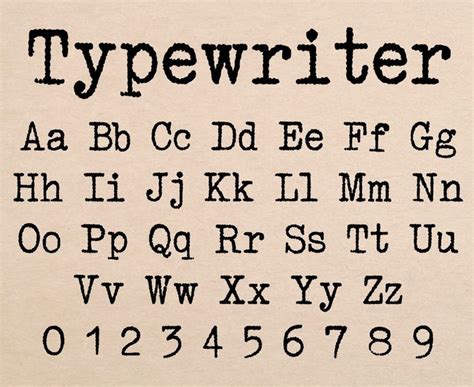 Typewriter Lettertype Type Lettertype Amerikaans Typemachine Lettertype