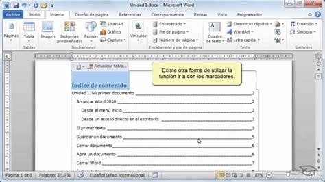 Curso De Word 2010 18 1 Insertar Marcadores YouTube