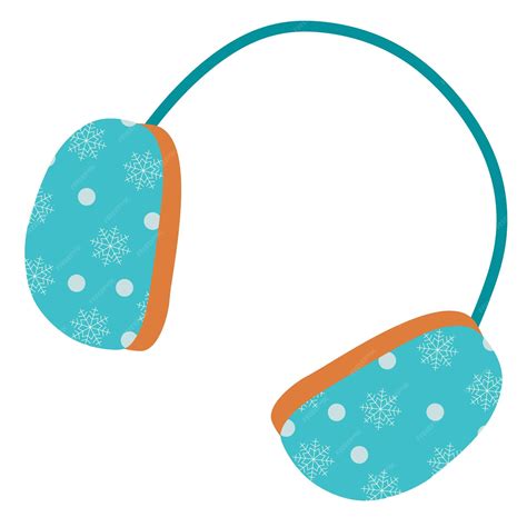 Premium Vector | Warm wool winter earmuffs or headphones vector