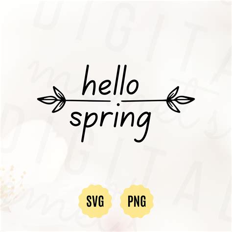 Spring Svg Bundle Hello Spring Svg Easter Svg Cut Files For Cricut Etsy