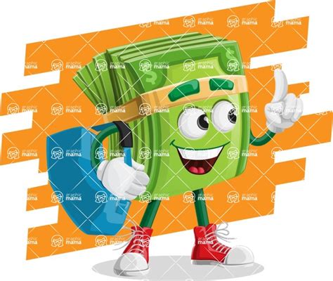 Dollar Bill Cartoon Vector Character Aka Richy Mccash On Modern