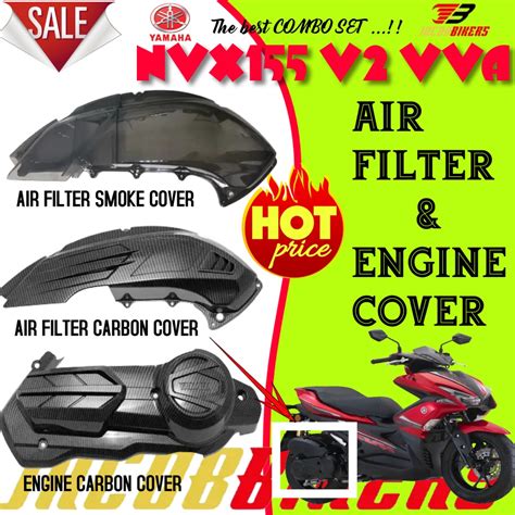 YAMAHA NVX 155 V2 VVA 2021 AEROX 155 AIR FITER ENGINE COVER CARBON