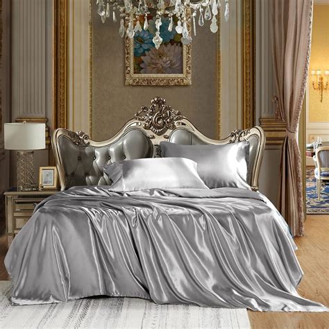 Cozylux Satin Sheets Queen Size Bed Sheets Silky Pcs Bedding Set