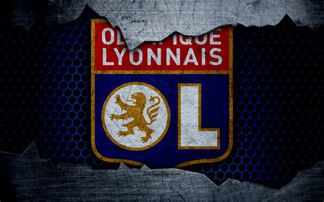 Download Imagens Lyon 4k Liga 1 Logo Grunge O Olympique Lyonnais