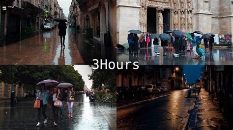 Walking In The Rain Walk 3HOURS APRIL MAY 2022 Bordeaux 4k France