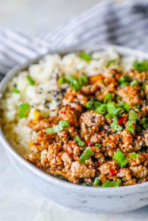 Keto Teriyaki Turkey Rice Bowl Sweet Cs Designs