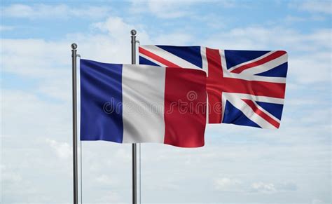 United Kingdom and France Flag Stock Photo - Image of london, flags: 282699222