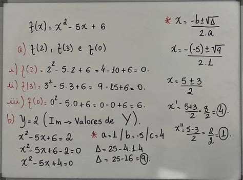 4 Dada a função f IRIR definida por f x x² 5x 6 calcule a f 2