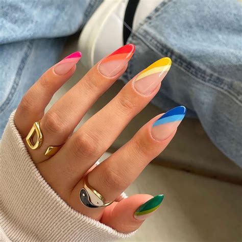 Rainbow Colorful Acrylic Nails Ubicaciondepersonas Cdmx Gob Mx