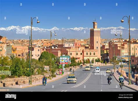 Main street of Ouarzazate, Morocco Stock Photo - Alamy