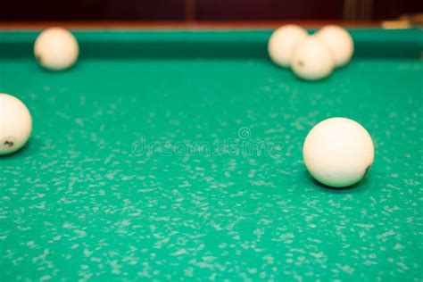 Billiard Balls On The Table Stock Photo - Image of background, green ...