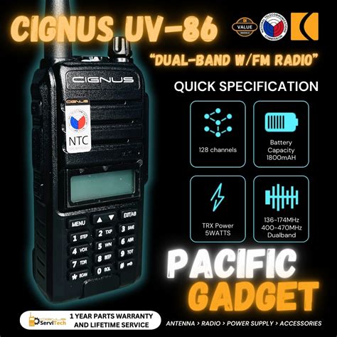 Cignus Uv Dualband Watts Two Way Radio Walkie Talkie Radio Shopee