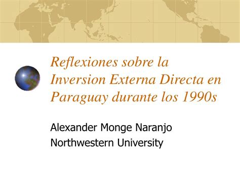 PPT Reflexiones Sobre La Inversion Externa Directa En Paraguay