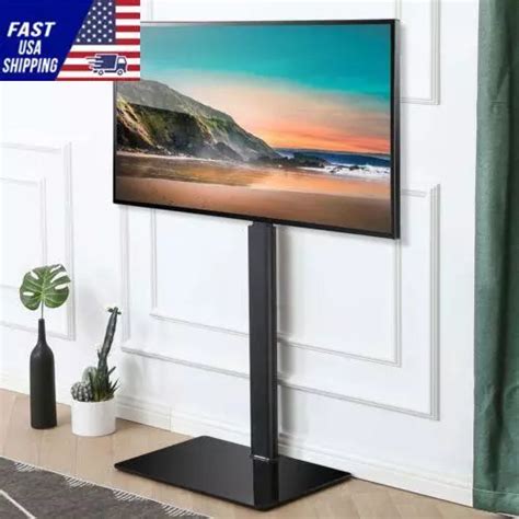 Fitueyes Floor Tv Stand With Mount Tier For 32 65 Inch Tv