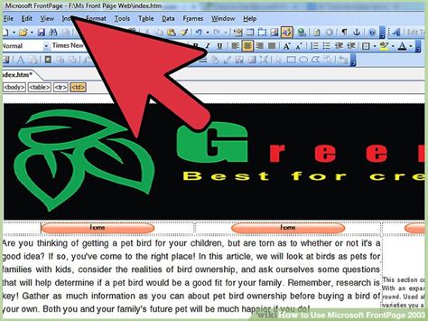 How To Use Microsoft FrontPage 2003 8 Steps With Pictures