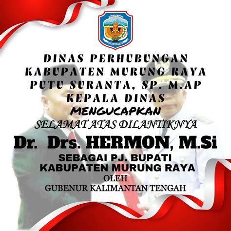 Selamat Dan Sukses Atas Dilantiknya Dr Drs Hermon M Si Sebagai