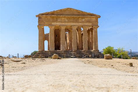 Temple of Concordia in the Valley of the Temples in Agrigento Stock Photo | Adobe Stock