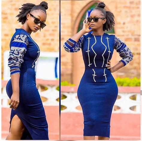 Attractive Jean Gown With Ankara Patches Ankara Fashion Fashionist Now