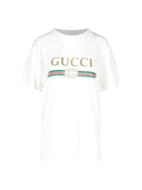 Gucci Logo T-shirt in White | Lyst