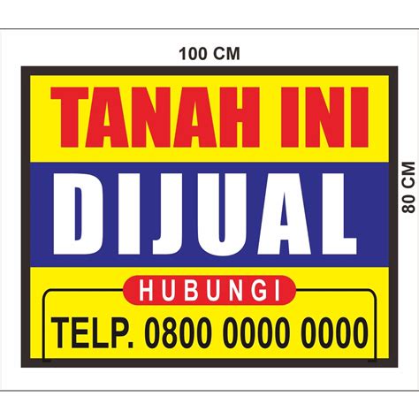 Jual Cetak Banner Tanah Ini Dijual Shopee Indonesia