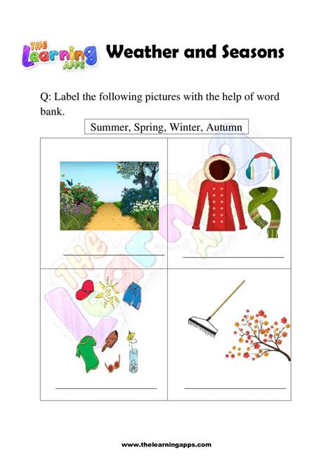 Free Weather And Seasons Grade 3 Worksheet 02 For Kids