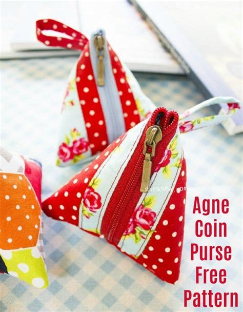 Free Sewing Pattern For A Triangle Coin Purse This Pyramid Coin Purse