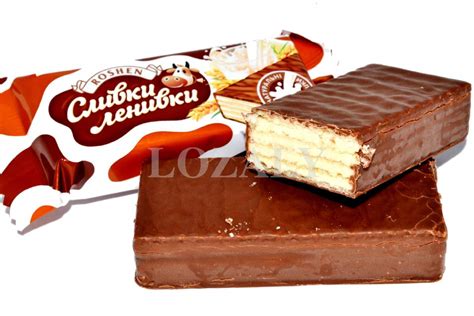 Ukrainian Sweets ROSHEN Milk Chocolate Wafer Candy "Slivki Lenivki" 1.7 ...