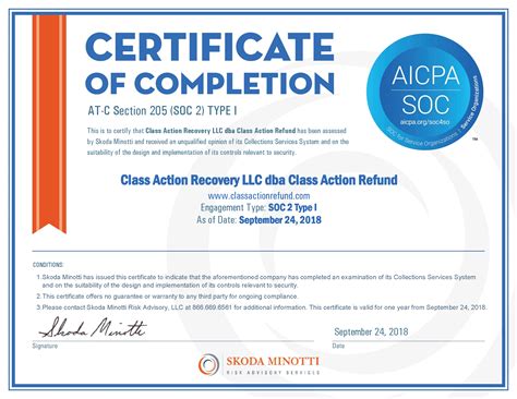 SOC 2 Certification | Class Action Refund