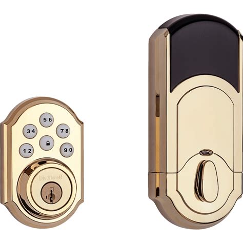 Kwikset Smartcode 910 Lifetime Polished Brass Single Cylinder Smartkey Electronic Deadbolt Smart