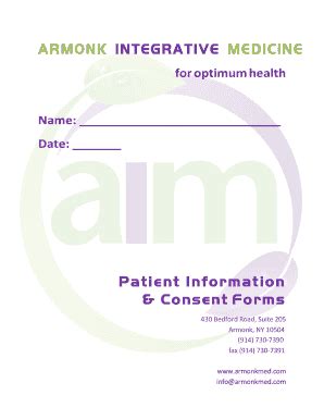 Fillable Online Patient Information Consent Forms Armonk