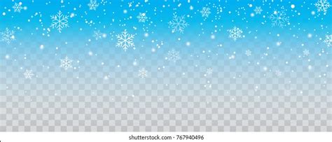 Snowflakes Falling Christmas Decoration Isolated Background Stock Vector (Royalty Free ...