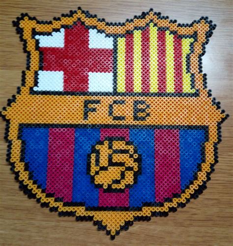 Reloj Escudo Futbol Club Barcelona Hama Beads Perler Beads Disenos