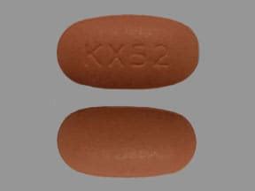 Pill Finder Kx Peach Elliptical Oval Medicine