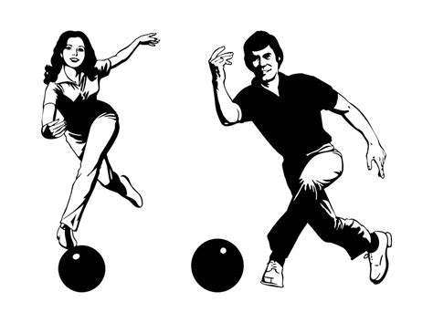 Smiling Bowling Players Vector Art & Graphics | freevector.com