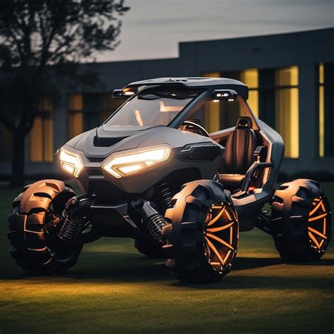 Premium Photo Golf Cart Futuristic Style